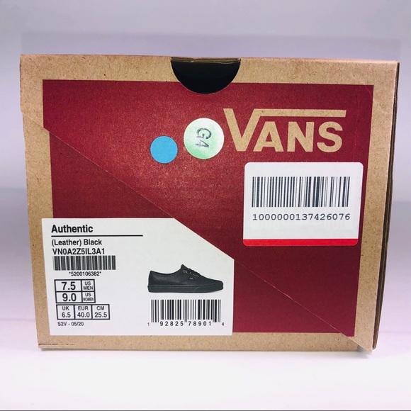 VANS Authentic Soft Leather Triple Black Sneakers - Picture 11 of 11